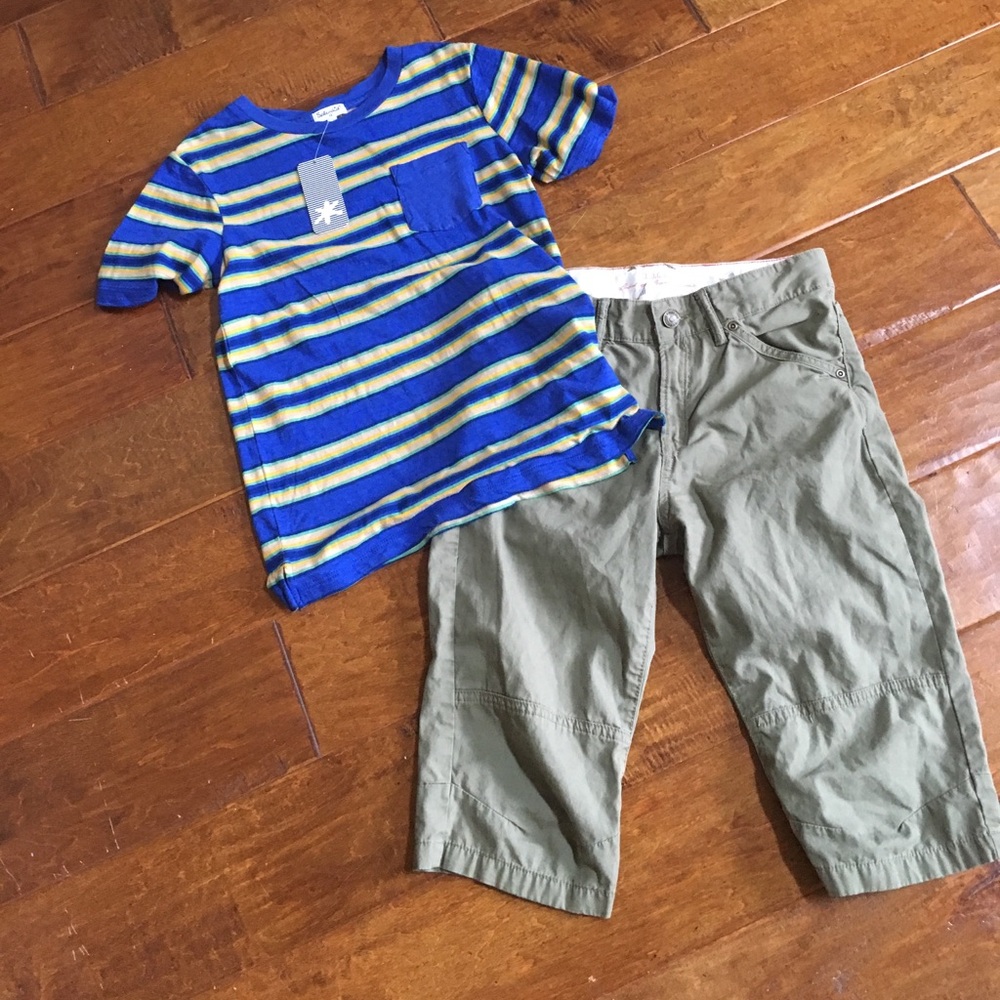 Boys Clothes Set NWT Splendid Top 12  & H&M Shorts 11 - 12 yrs